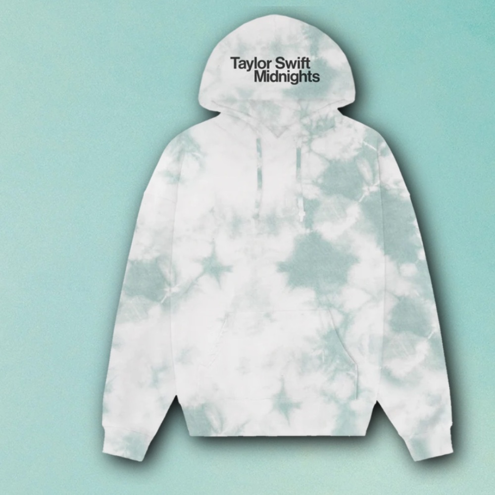 Taylor Swift Midnights Green Tie Dye Hoodie NEW - Picture 2 of 3